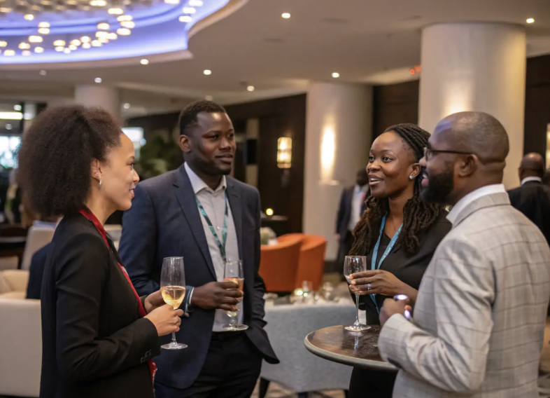 Professionals connecting